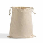 Cotton Canvas Drawstring Favor Bags (Bulk Pack of 12)