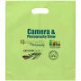 Premium Frosted Rose Plastic Merchandise Bags with Die-Cut Handles