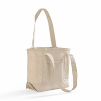 Deluxe Heavy Cotton Canvas Utility Bag with Zipper Pocket (TG258)