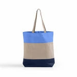 Tricolor Canvas Shopping Bag with Web Handles (12-Pack)
