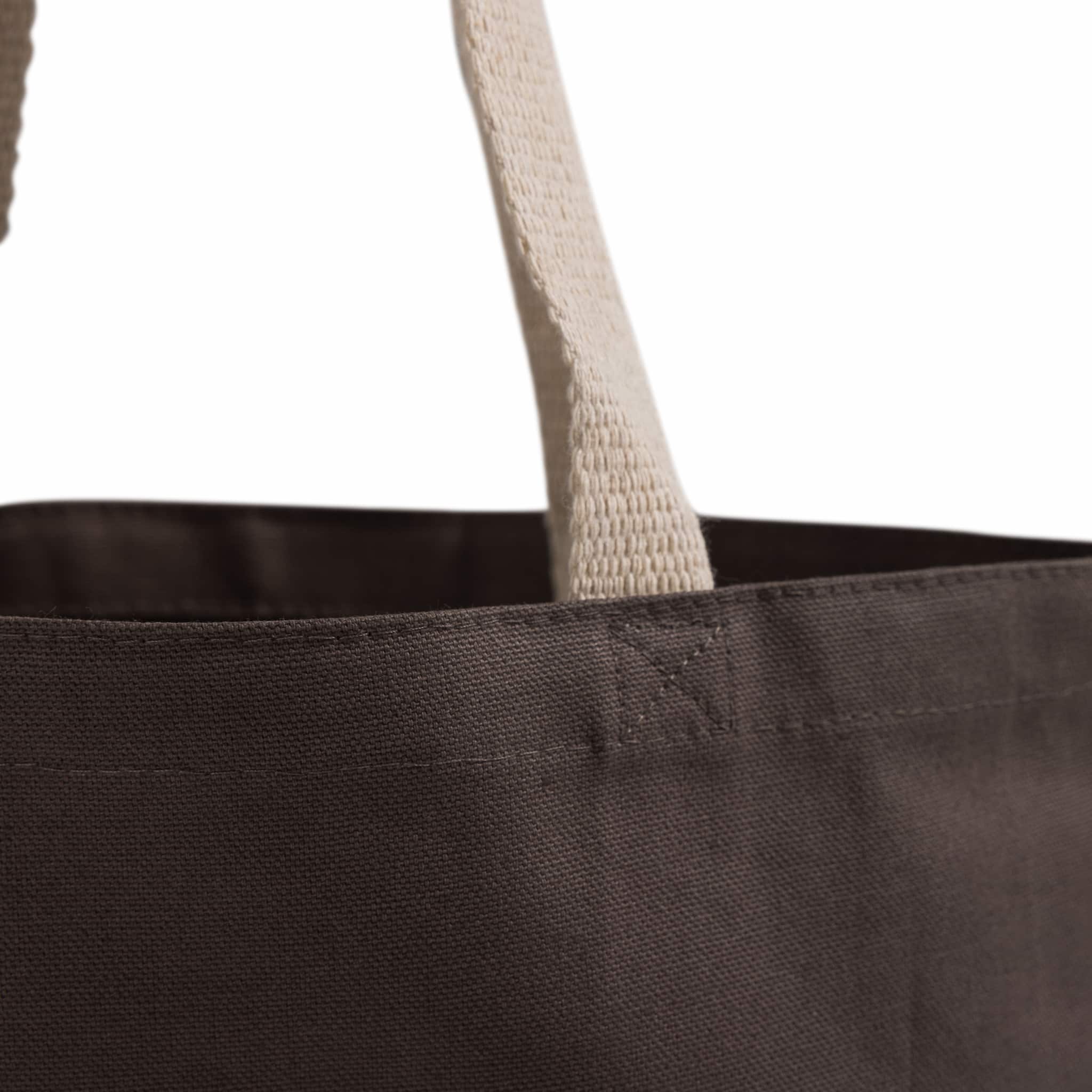 Tricolor Canvas Shopping Bag with Web Handles (12-Pack)