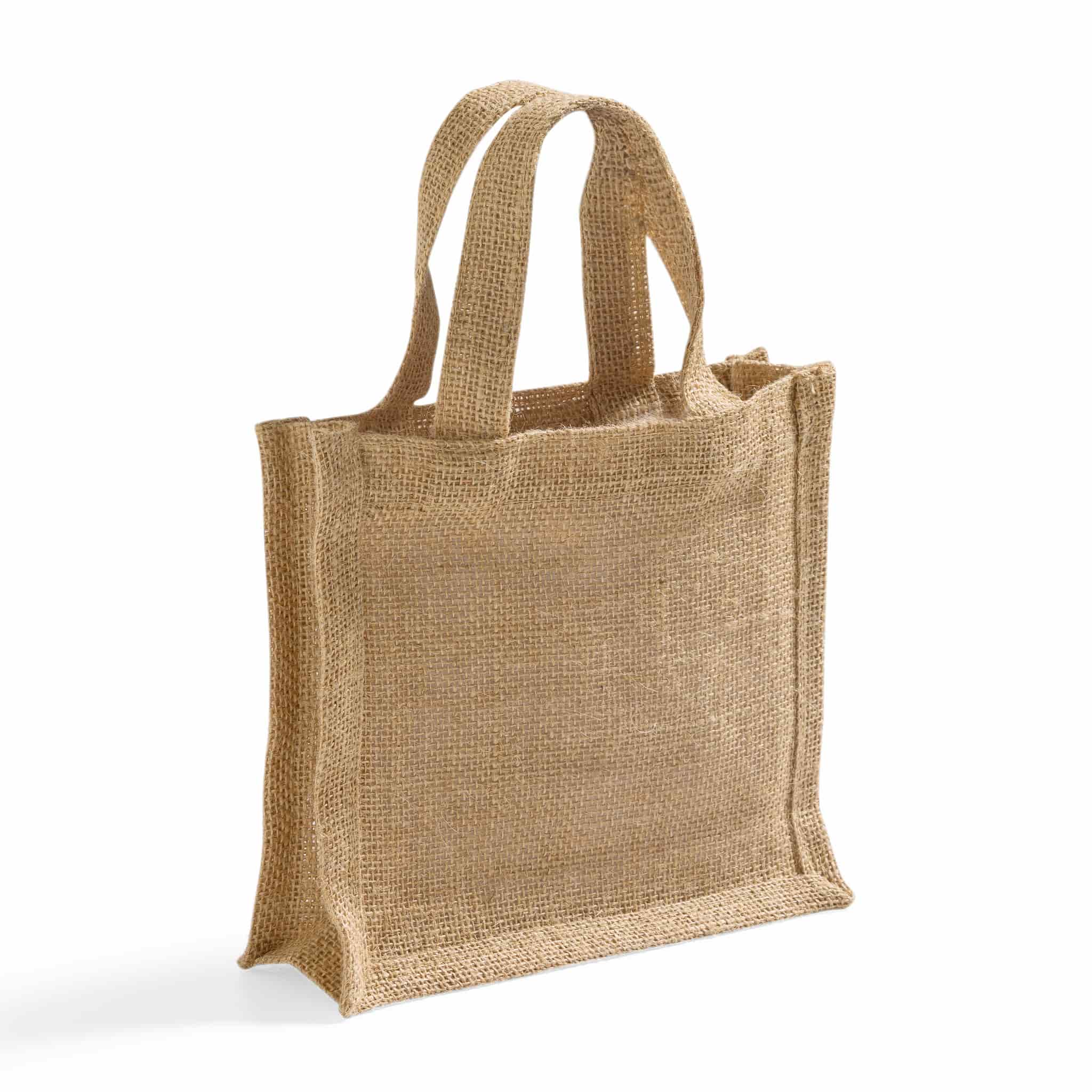 Eco-Friendly Mini Burlap Gift Bags with Handles (6-Piece Set)