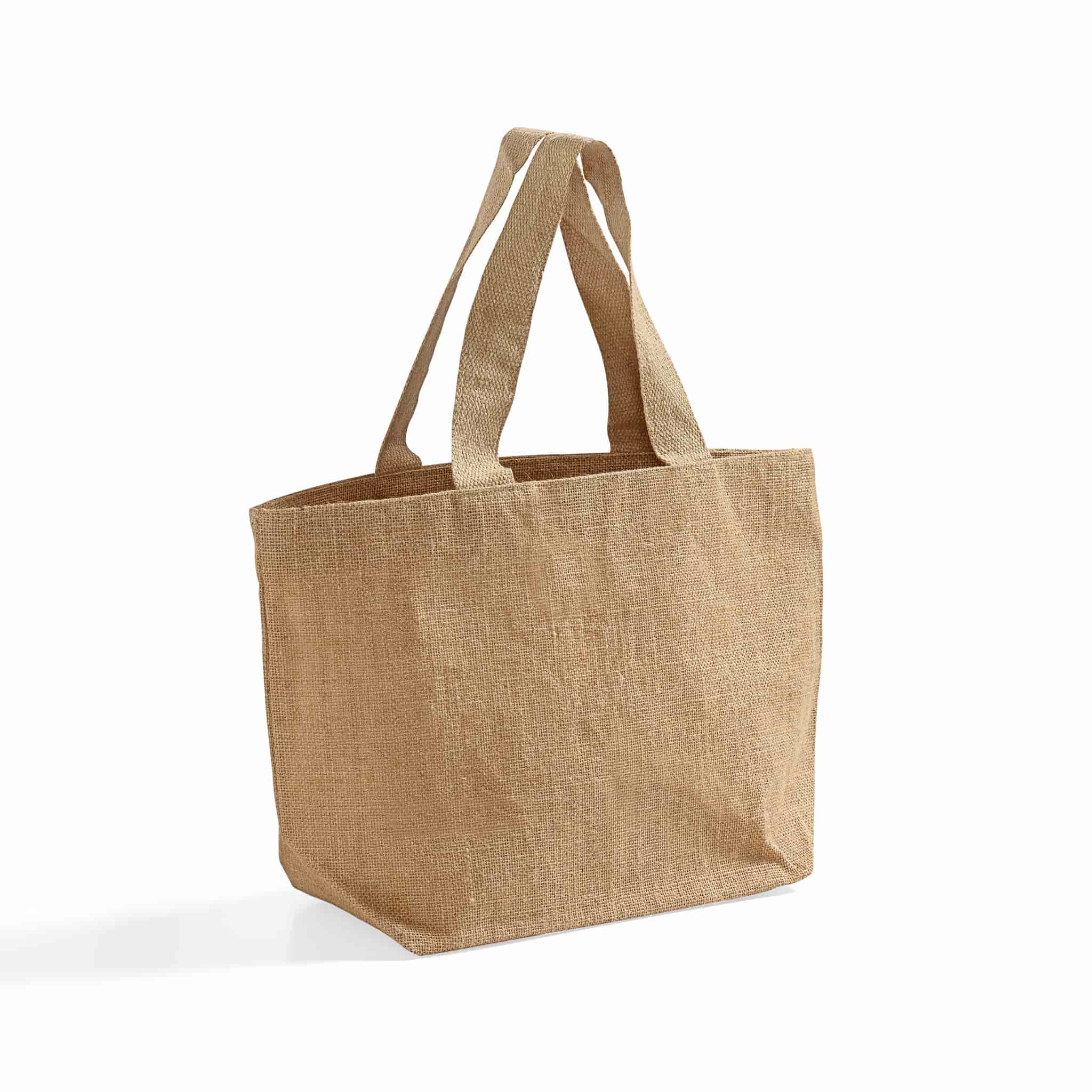 Versatile Medium Jute Shopping Bag with Soft Cotton Handles