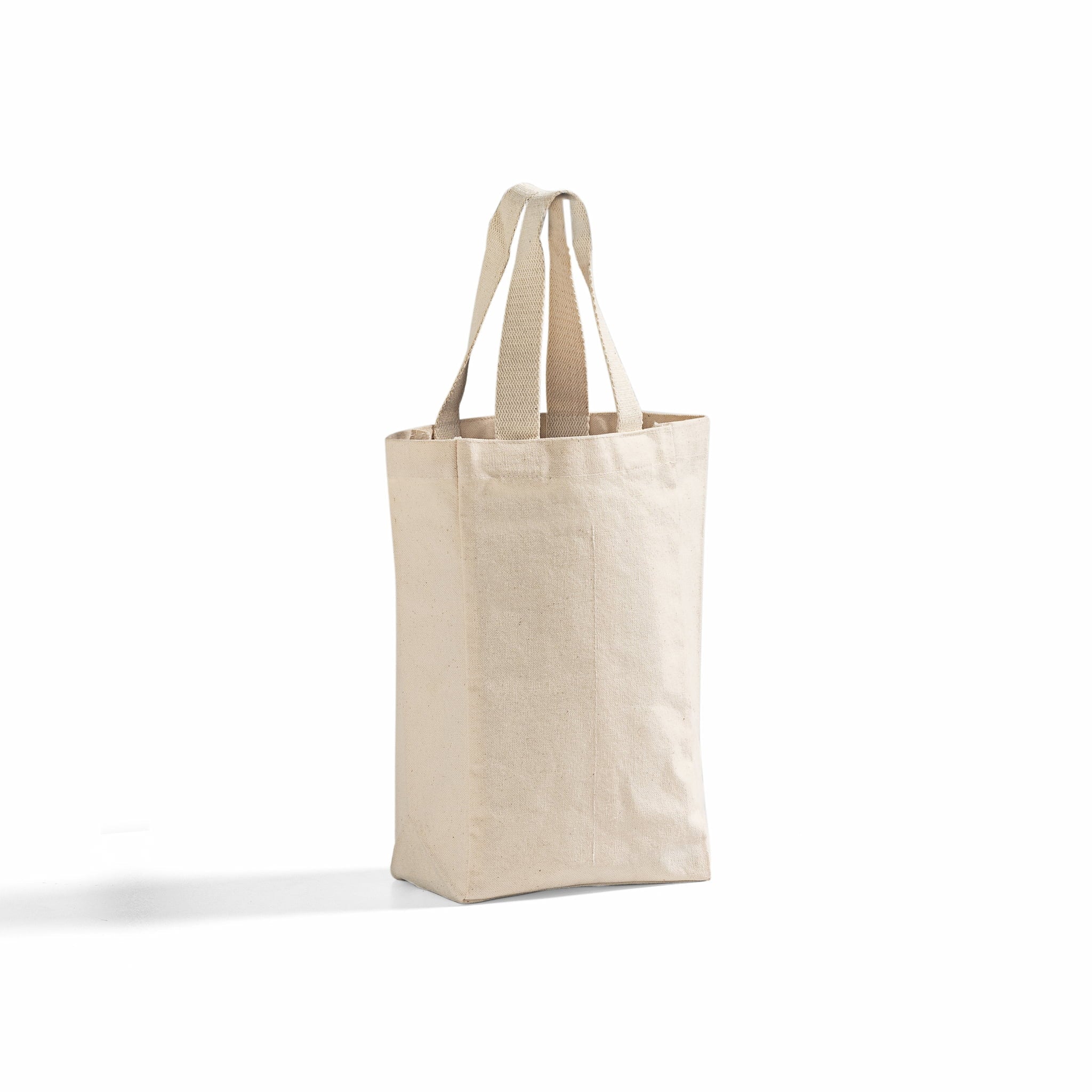 2-Bottle Canvas Wine Carrier Bag with Interior Divider (WB202)