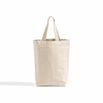 2-Bottle Canvas Wine Carrier Bag with Interior Divider (WB202)