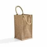 Eco-Friendly Jute Wine Tote Bags with Dividers