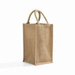 Eco-Friendly Jute Wine Tote Bags with Dividers