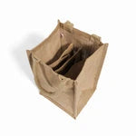 Eco-Friendly Jute Wine Tote Bags with Dividers