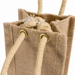 Eco-Friendly Jute Wine Tote Bags with Dividers