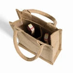 Eco-Friendly Jute Wine Tote Bags with Dividers