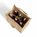 Eco-Friendly Jute Wine Tote Bags with Dividers
